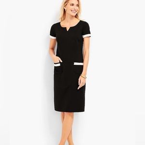 Talbots Fringe Trimmed Ponte Sheath Dress - 16